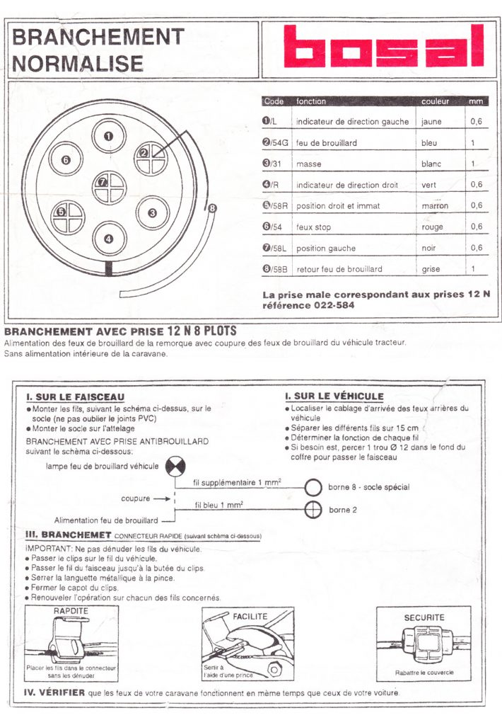 Branchement d’une prise attelage 7 broches Mac Gyver63